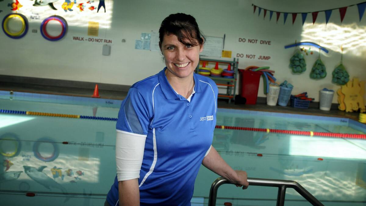Tania Chugg, of Just Swim, is the winner of the AUSTSWIM teacher of swimming and water safety award.  Picture: GEOFF ROBSON 