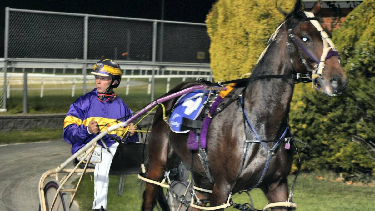 Rohan Hillier returns on well-bred two-year-old Ryley Major after an impressive win at Mowbray on Sunday night. Picture: GREG MANSFIELD