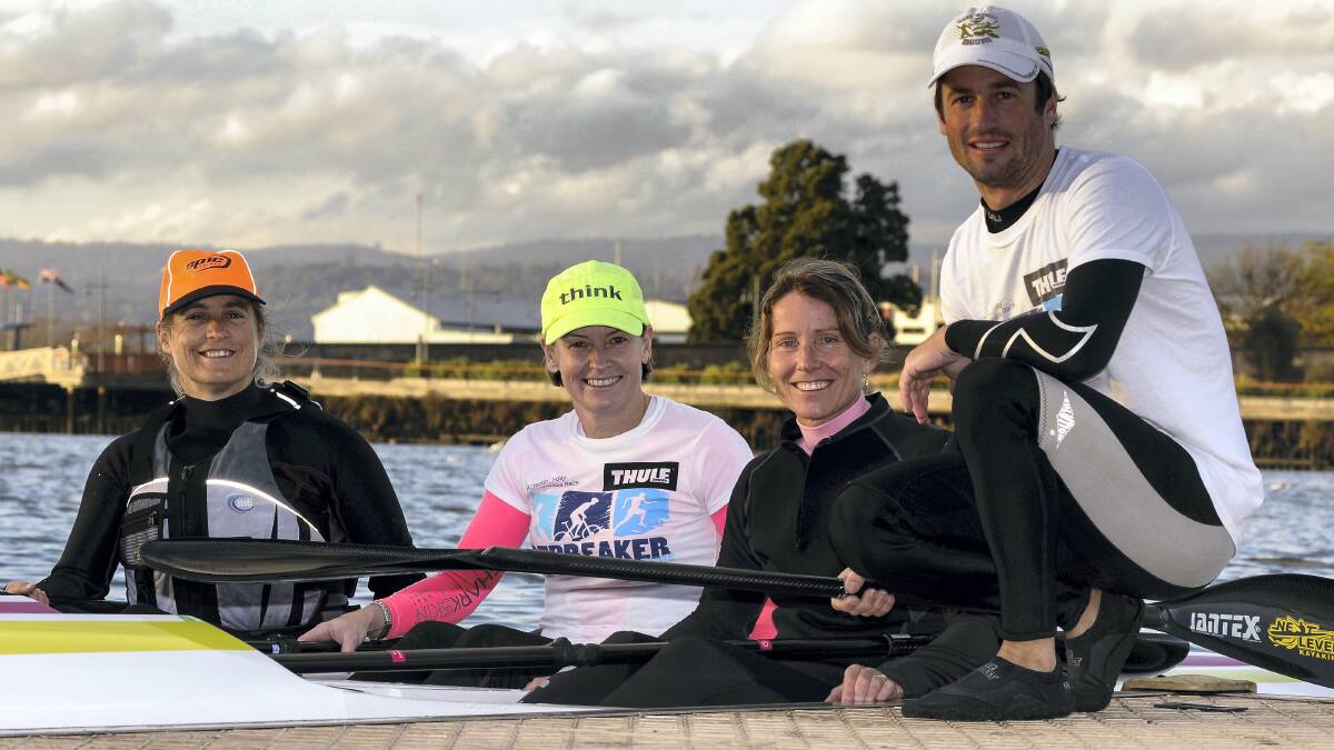 Roz  Barber, Julie Sladden, Traci Lonergan and Mark Padgett are  gearing up ready for the  Icebreaker Challenge  at Trevallyn on Sunday week.  Picture: NEIL RICHARDSON