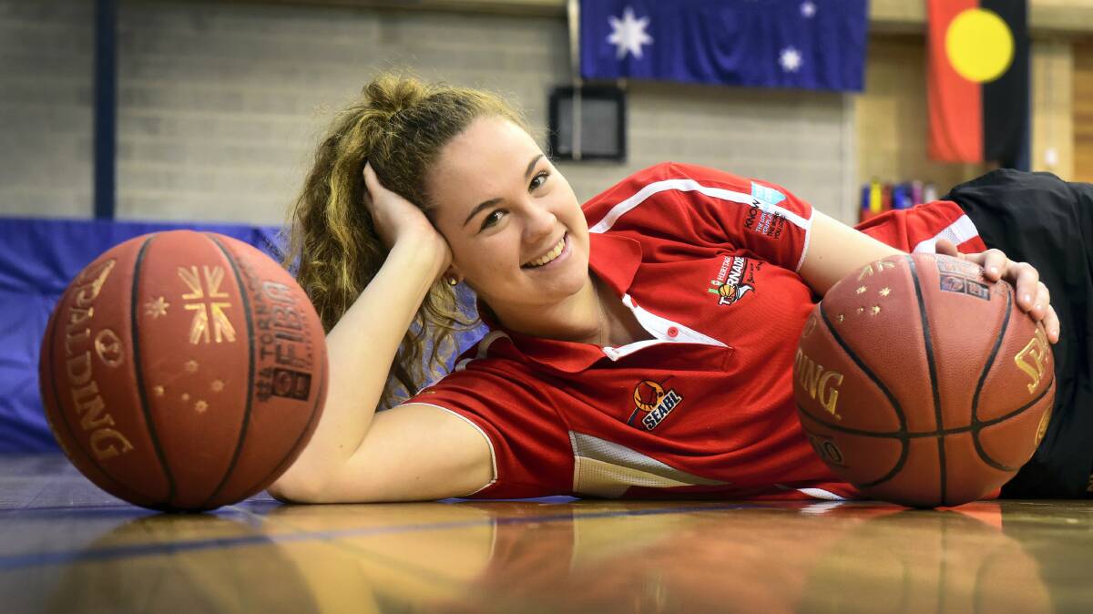 Talented Launceston Tornadoes basketballer Liz Howe looks forward to her first road trip with the team.  Picture: PAUL SCAMBLER
