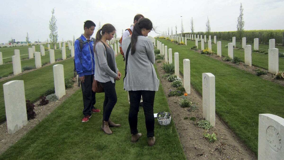 Students from Scotch Oakburn College visit the Villers-Bretonneux Australian National Museum in France.