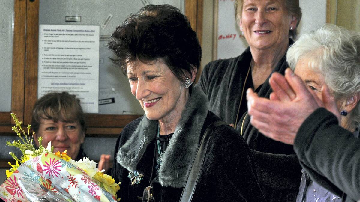 Retiring Launceston Alderman Annette Waddle is honoured at a function at the Lilydale Bowls  Club. Picture: NEIL RICHARDSON