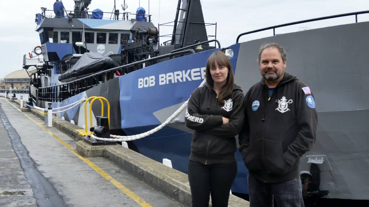 Bob Barker ship manager Lex Rigby and chief mate Adam Meyerson are preparing for the Sea Shepherd vessel’s third Antarctic mission to stop illegal fishing.