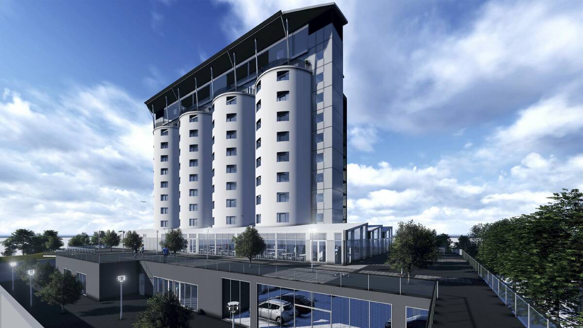 An artist's impression of the proposed Silo Hotel at Northbank.