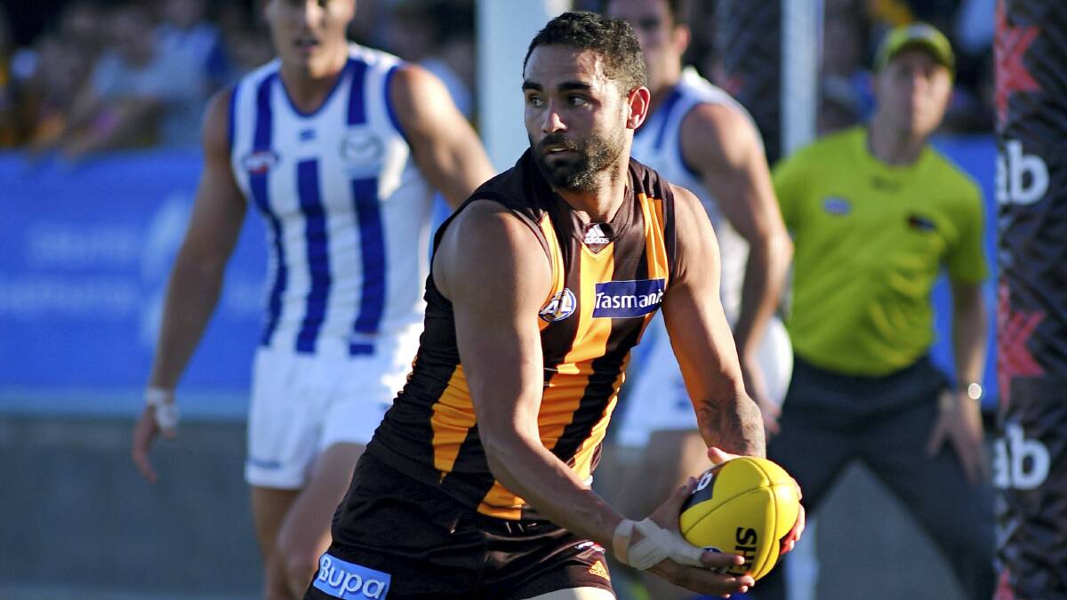 Shaun Burgoyne says Hawthorn will take lessons from their  loss to Essendon last Sunday into the  match against the Western Bulldogs in Launceston this weekend. Picture: MARK JESSER.