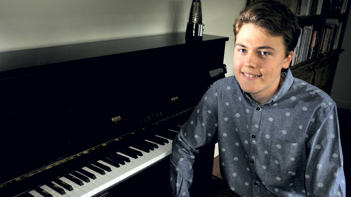 Eamonn Shorter, 15,  of Launceston,  scored an A-plus in Australian Music Examinations Board grade 8 piano exams. Picture: GEOFF ROBSON