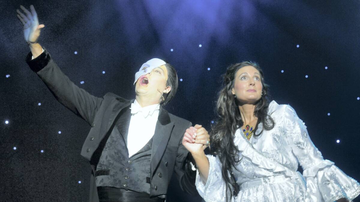 Dean Cocker and Amelia Reynolds in The Phantom of the Opera, which drew packed houses to Launceston's Princess Theatre over the past three weeks.