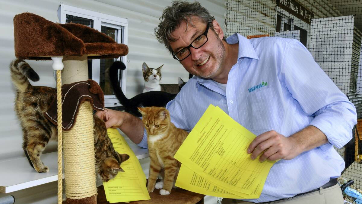 RSPCA general manager Peter West says that although the state government grant funds have  run out for desexing cats, there are still some vouchers available. Picture: NEIL RICHARDSON