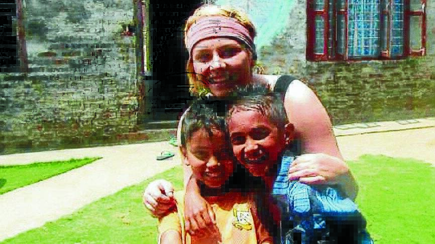 Bridport volunteer Amy Barnes is alive and well in Nepal.