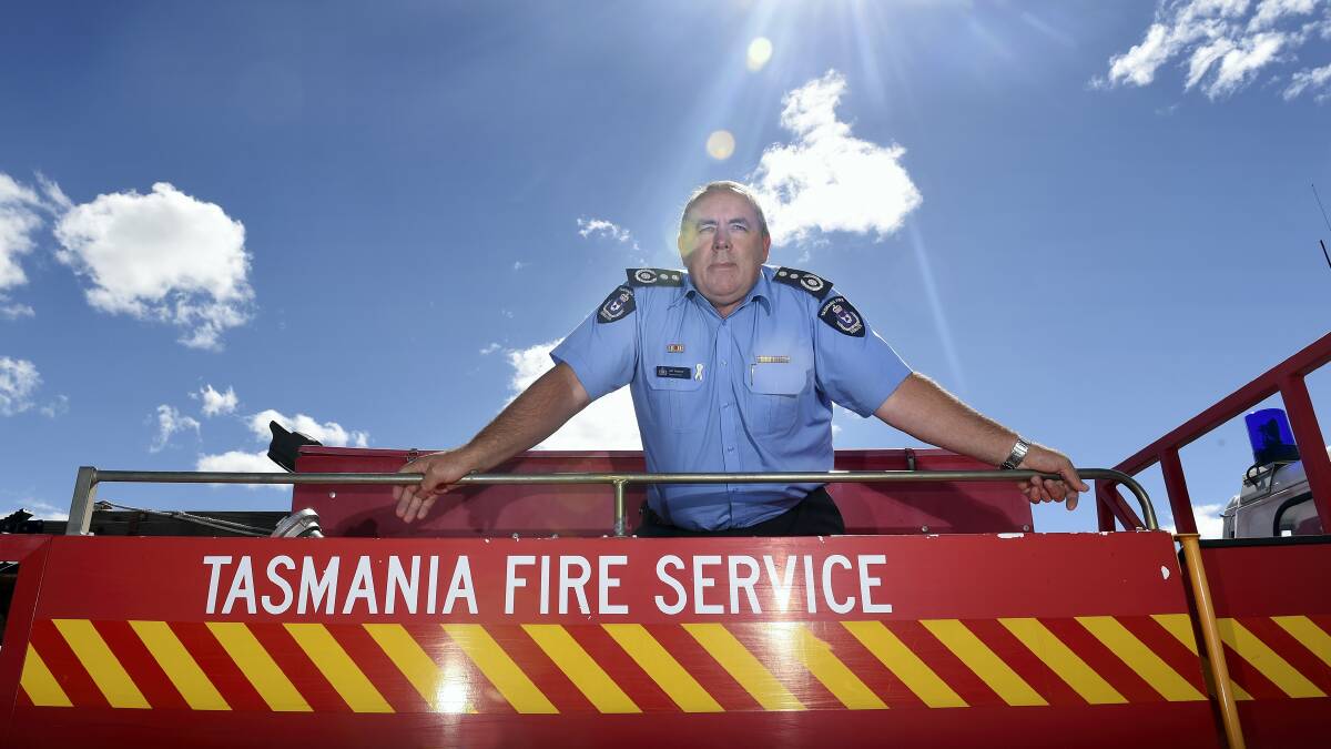 Tasmania Fire Service regional chief Jeff Harper is ready for the onset of climate change. Picture: MARK JESSER