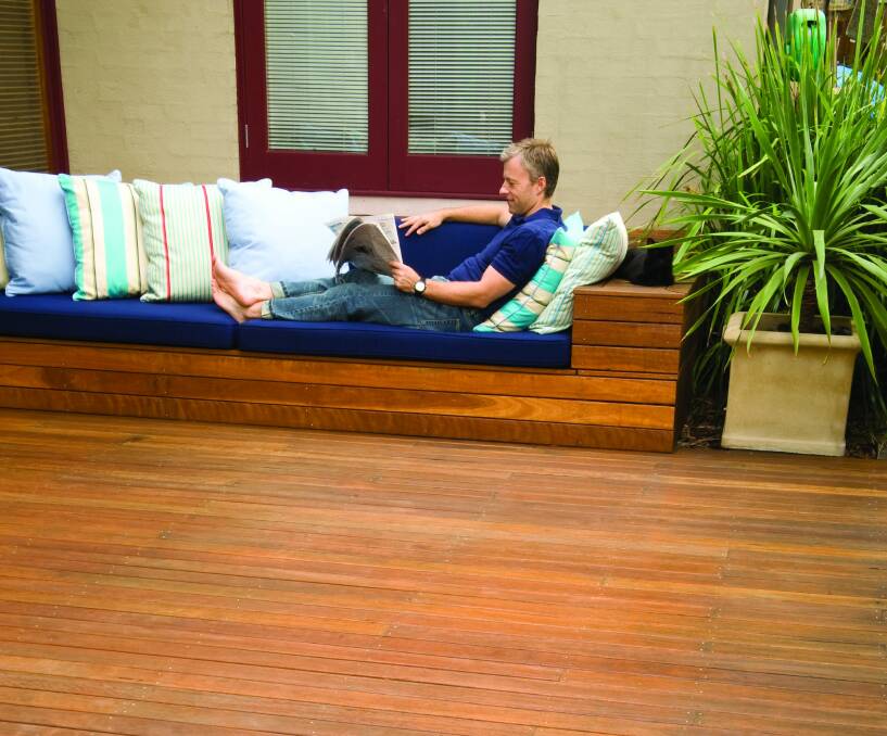 ON DECK: Ensure your home is fire-proof ready this summer by keeping the veranda clear of perishables and using bushfire-rated products, such as Blackbutt timber. Photo: FILE.