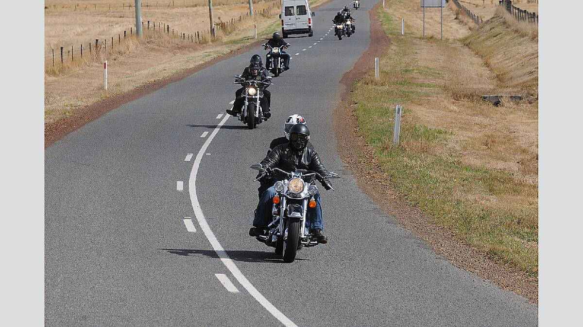 The 3rd annual Black Dog Ride from Campbell Town to Bicheno