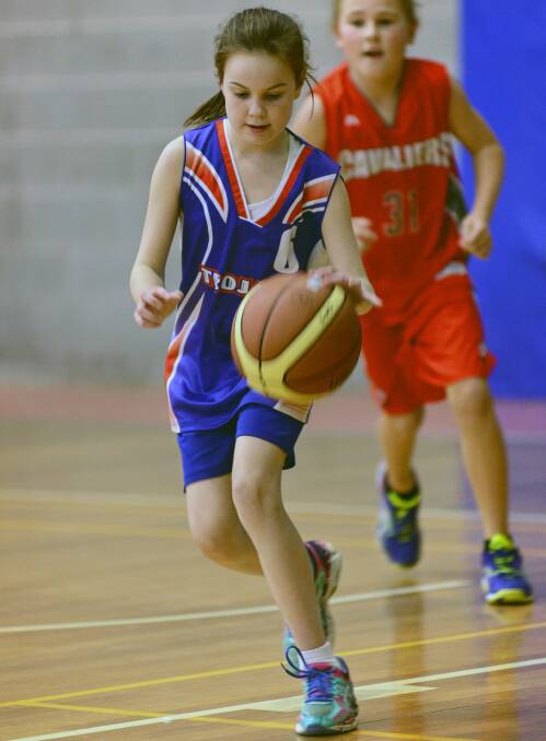 Junior basketball action