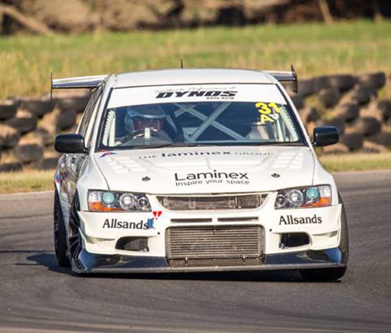 Corner kick: Tony Warren should dominate the 25-car Sports GT class in his Evo 7 Mitsubishi Lancer. Picture: Angryman Photography