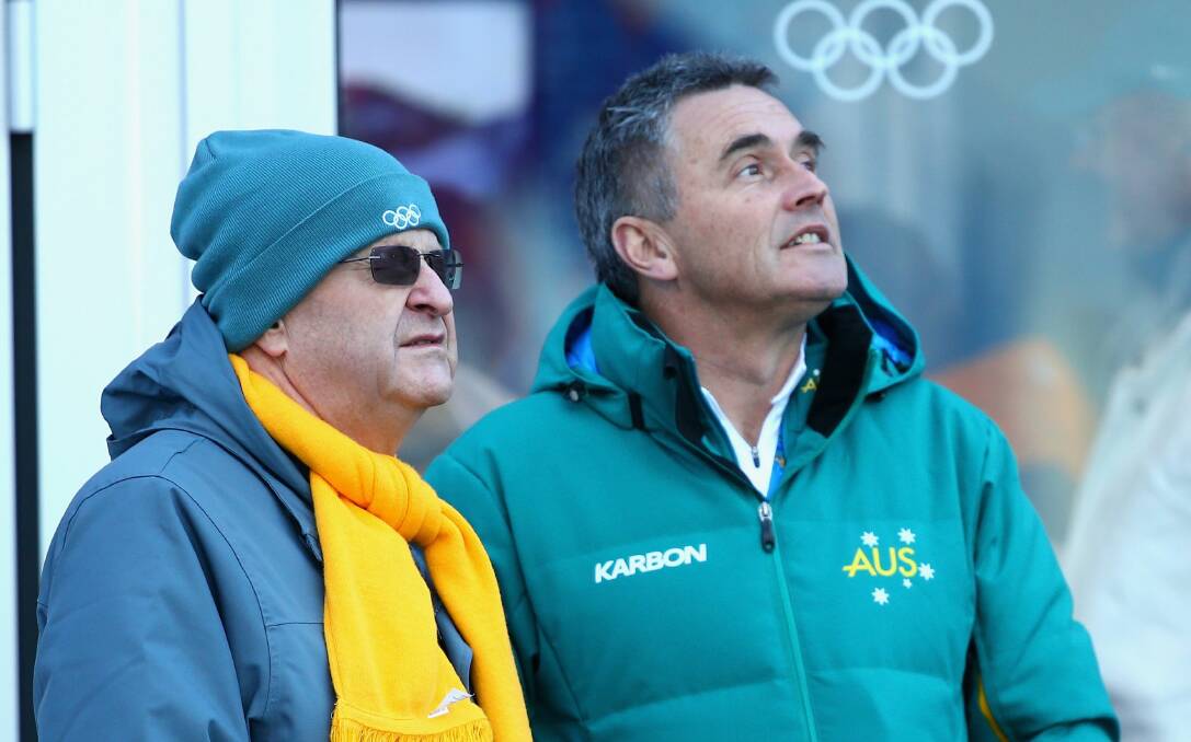 Chilly reception: John Coates and Ian Chesterman at the 2014 Winter Olympics in Sochi.