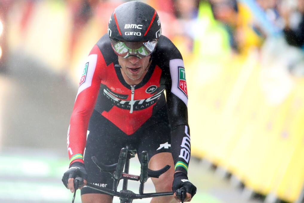 Legs Tour: A focused Richie Porte during the opening stage time trial. Picture: Getty Images