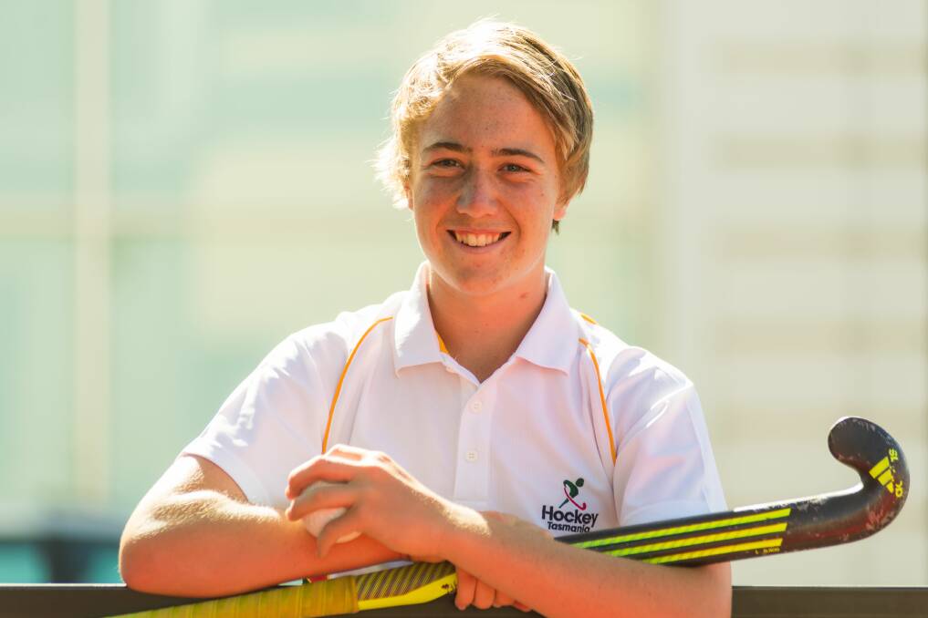Bright future: Launceston City hockey player C-Jay Denman has been picked in the state team to go to Sydney in April. Picture: Phillip Biggs
