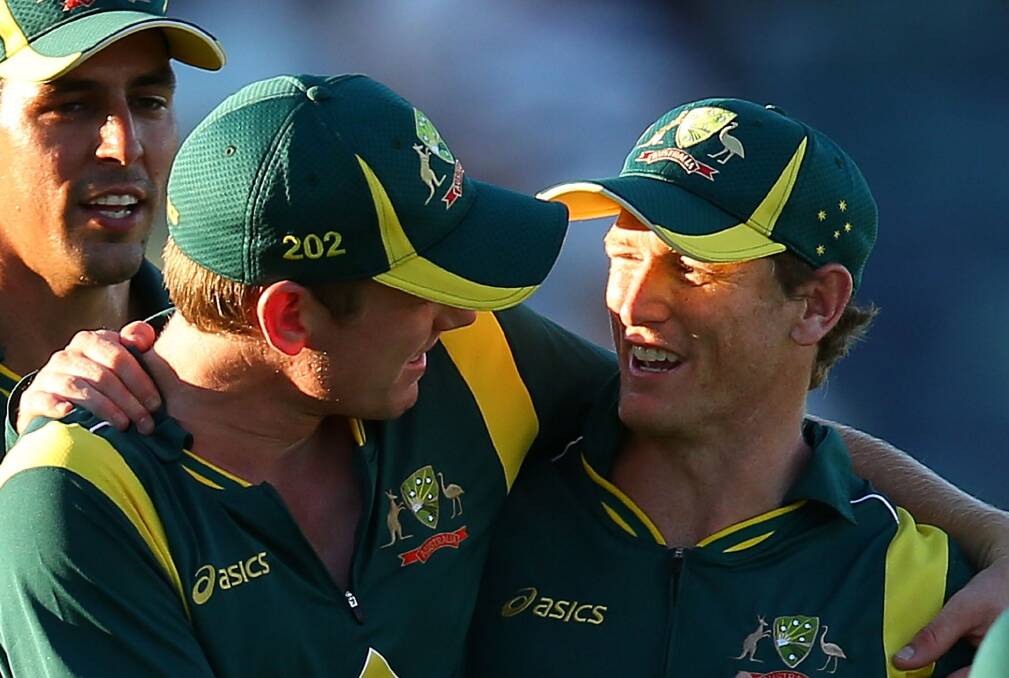 Cap that: Launceston-born national teammates James Faulkner and George Bailey were both stripped of their Cricket Australia contracts this week. Picture: Getty Images
