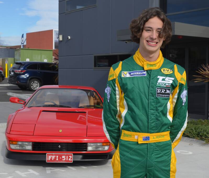 DRIVING AMBITION: Sixteen-year-old, Hobart-based Alex Peroni recorded two wins and a second in the fifth round of the Monoplace Challenge title at Mugello Italy last weekend, bringing his total to eight wins in the series.
