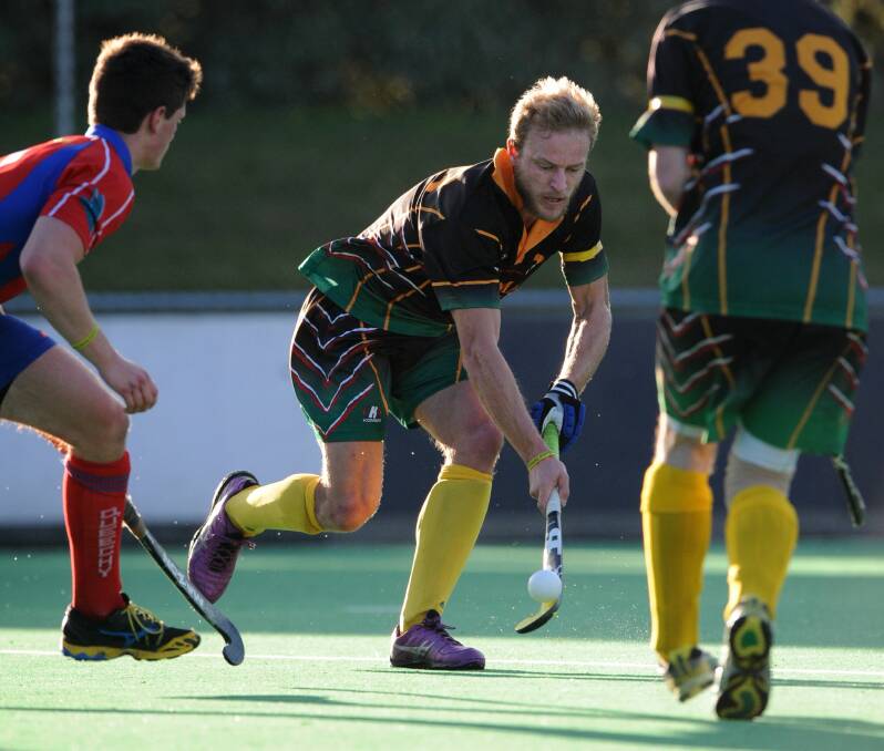 Familiar territory: London Olympian and Rio hopeful Tim Deavin returns to his old stamping ground of St Leonards hockey centre in Launceston to turn out for Tamar Churinga in August 2014.