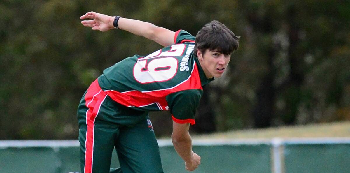 Howzat: Launceston bowler Dominic Rawlings is in the Tasmanian under-17 team.