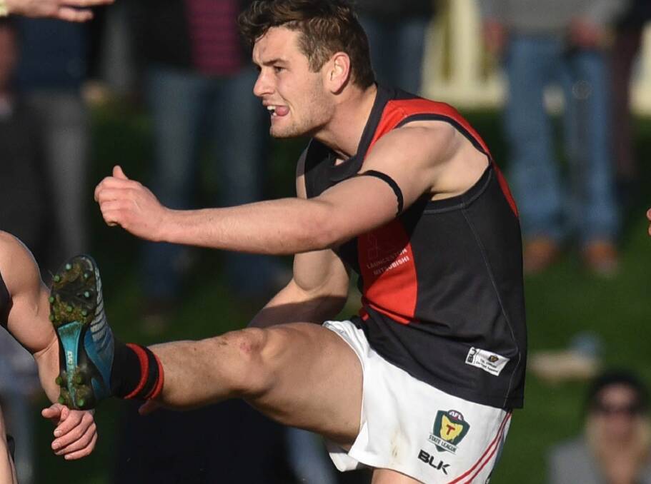 DISPOSAL: Taylor Whitford was adjudged one of North Launceston's best players during its emphatic 51-point State League win over Launceston on Saturday.