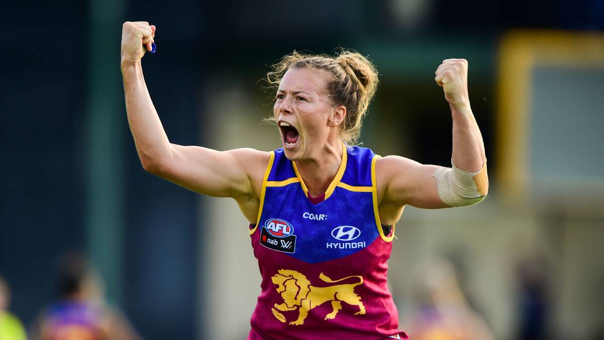 Lions pride: Burnie's Brittany Gibson and her Brisbane Lions AFLW teammates could play in Launceston next year. Picture: Getty Images