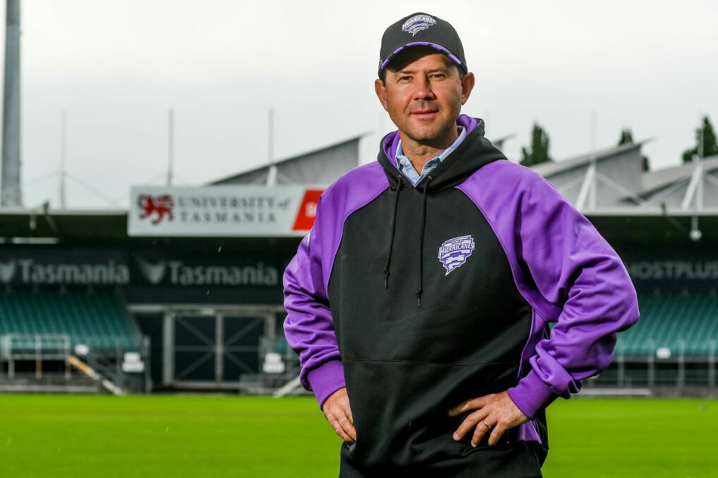 Home-coming: Big Bash League player-turned-commentator Ricky Ponting can't wait for the Hobart Hurricanes to come to UTAS Stadium in Launceston. Picture: Phillip Biggs
