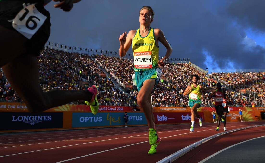 Stewart McSweyn in action at the Commonwealth Games in April. Picture: AAP