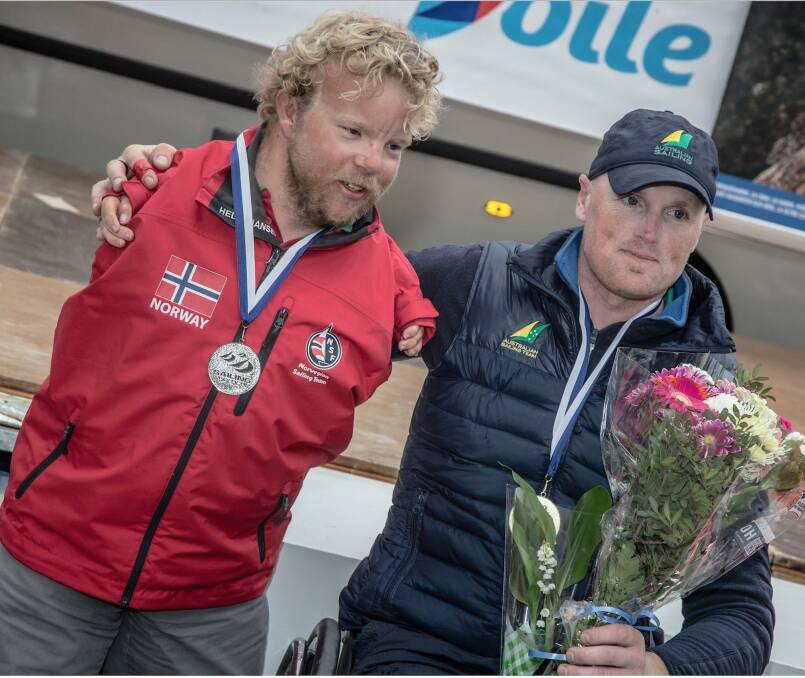 Winners: Tasmanian Matt Bugg with Norwegian silver medallist Bjermar Erikstad.