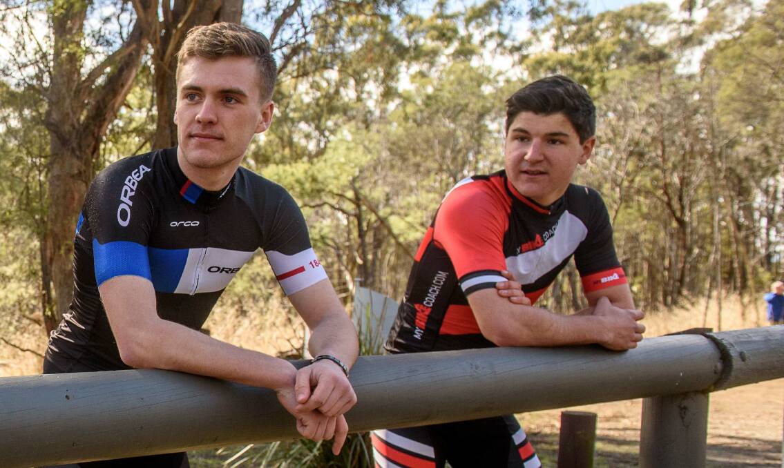 Northern lights: Launceston Mountain Bike Club members Sam Fox and Alex Lack are competing at the world championships in Cairns.