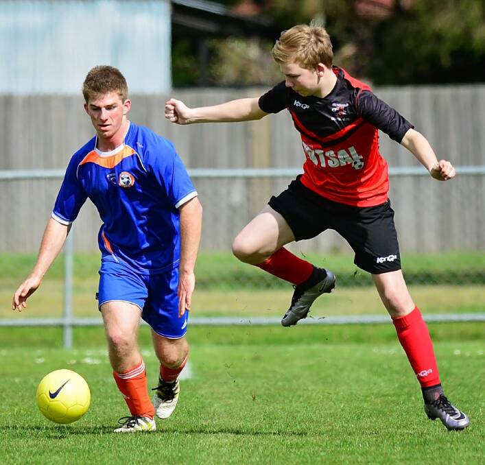Riverside's Lachlan Stedman on the ball against Ulverstone.