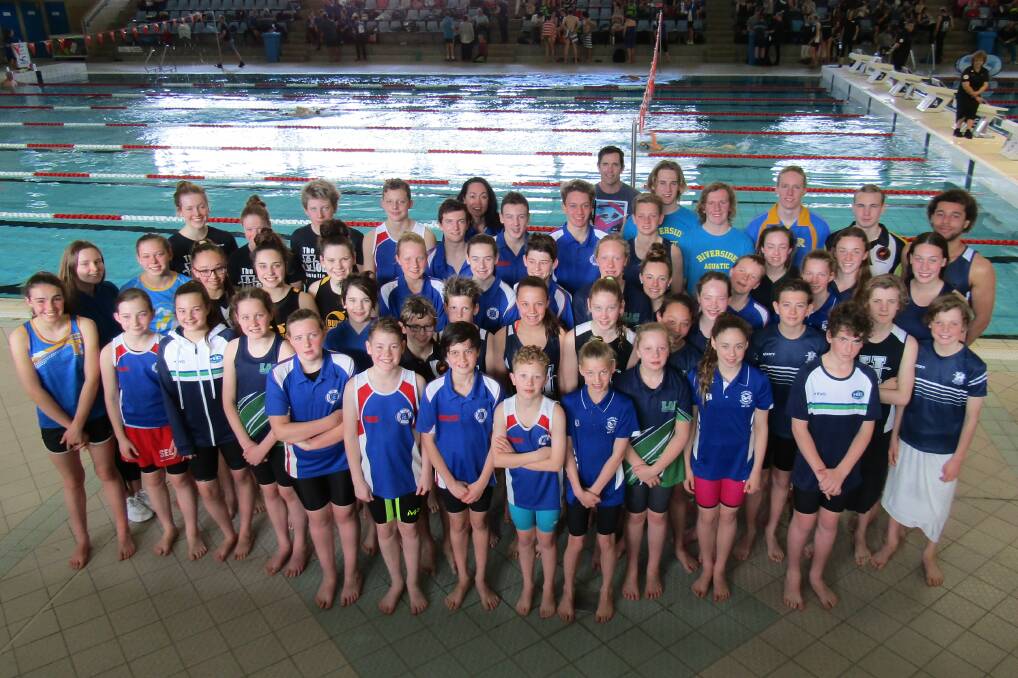 Fast lane: The Tasmanian Pacific School Games swimming team is preparing for the international competition in Adelaide. Picture: Wendy Shaw.