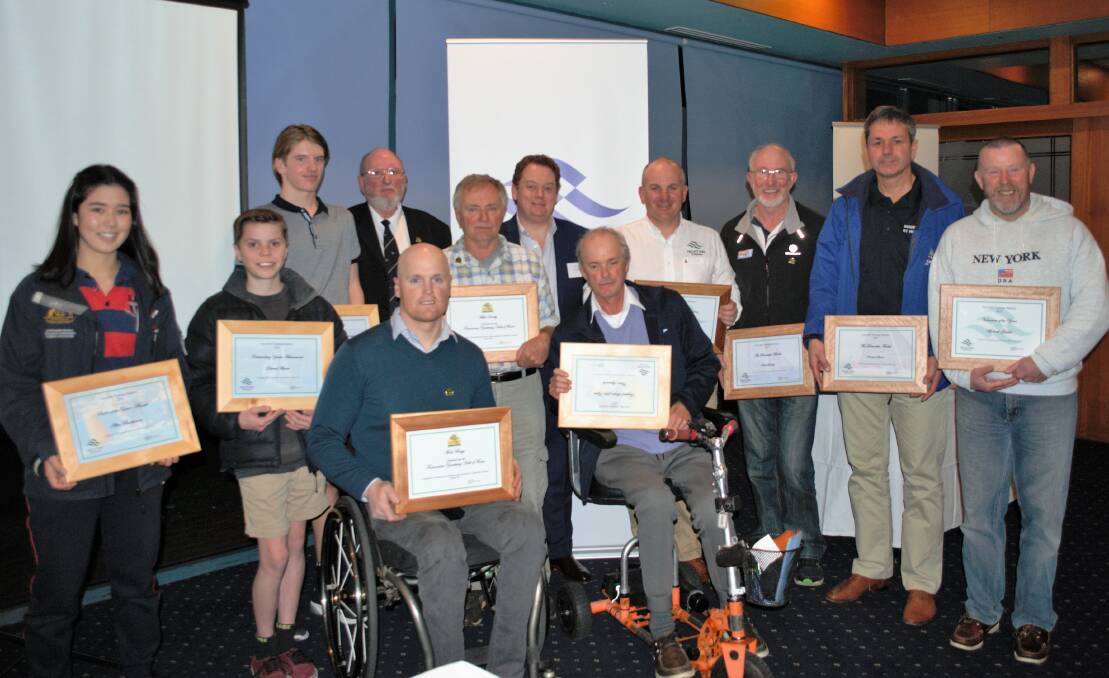 Acknowledgement: Winners at the Tasmanian sailing awards held in Hobart at the weekend.
