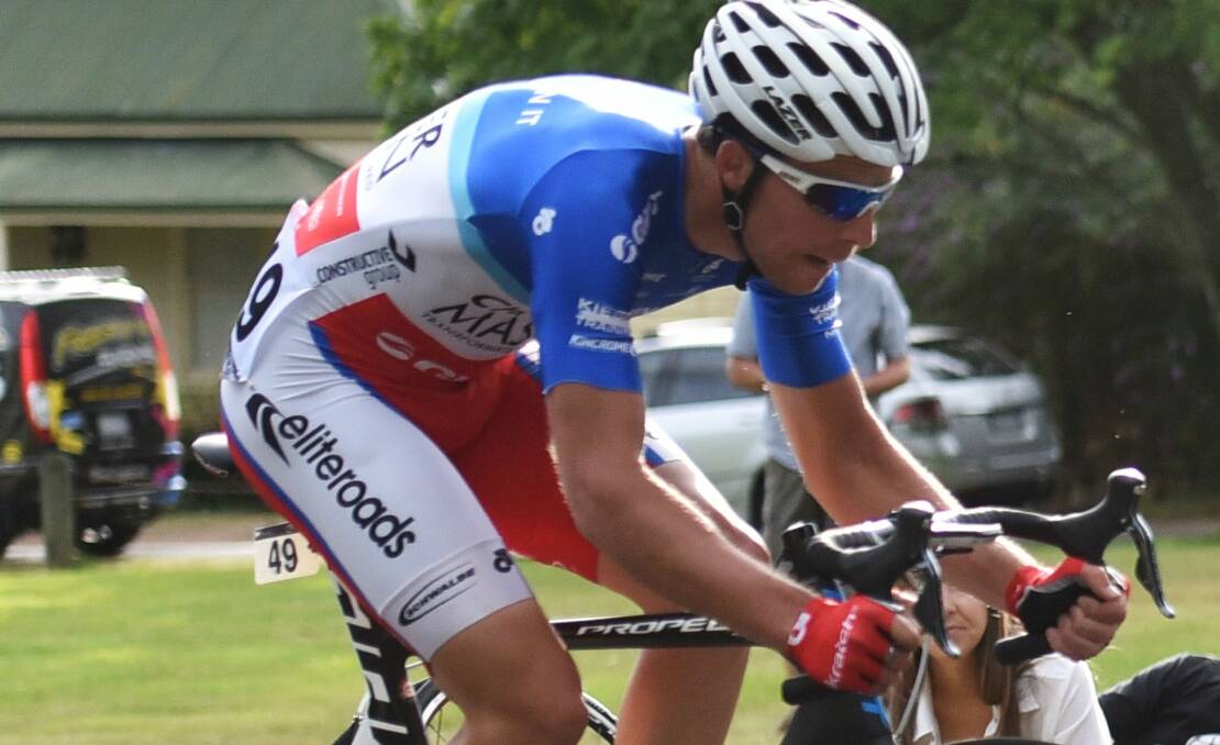 On target: Tom Robinson leads the six Tasmanians contesting the Tour of Gippsland this week.