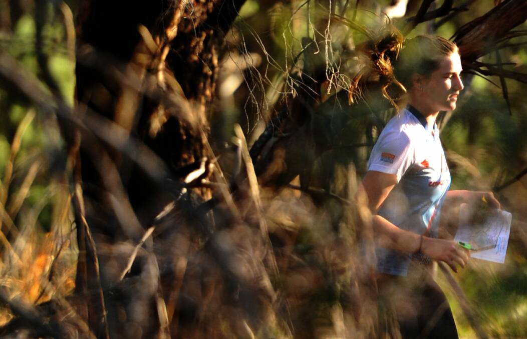 One direction: Lili Wrigley competes in a 2014 Esk Valley Orienteering Club Saturday series at Trevallyn Recreation Area.
