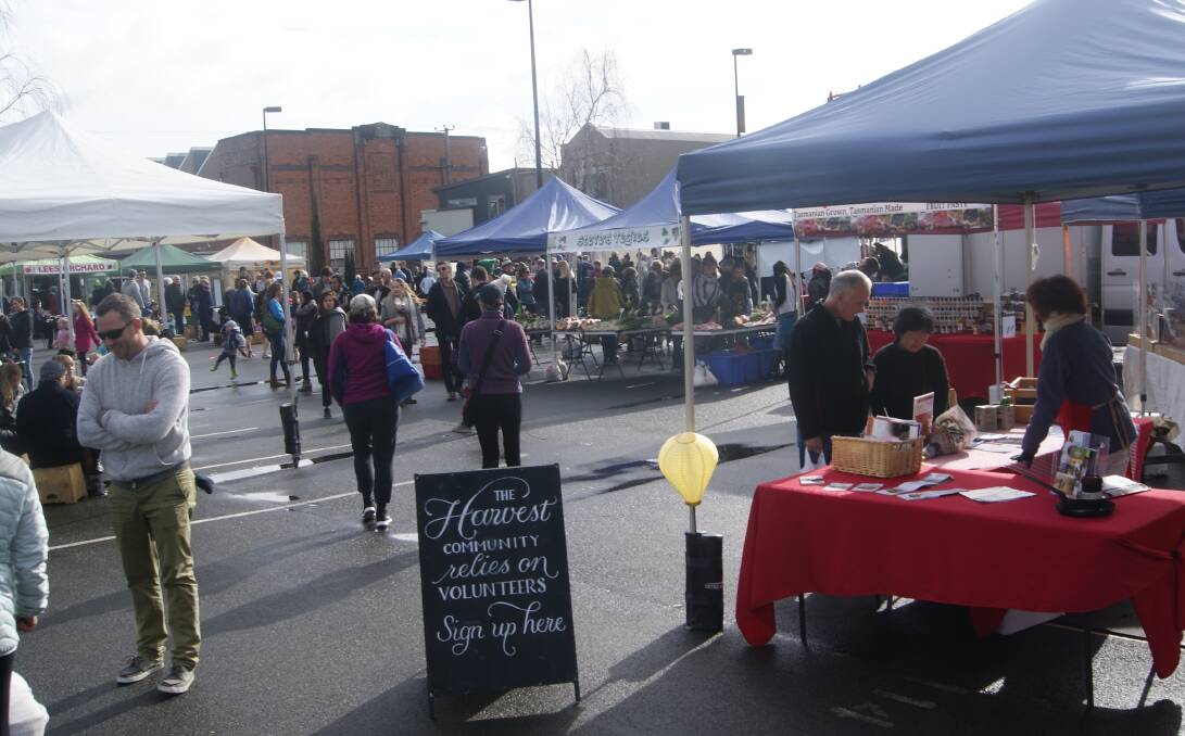 BUSY TIMES: Launceston's Harvest Market is popular with locals and tourists alike. Picture: Jessica Brown
