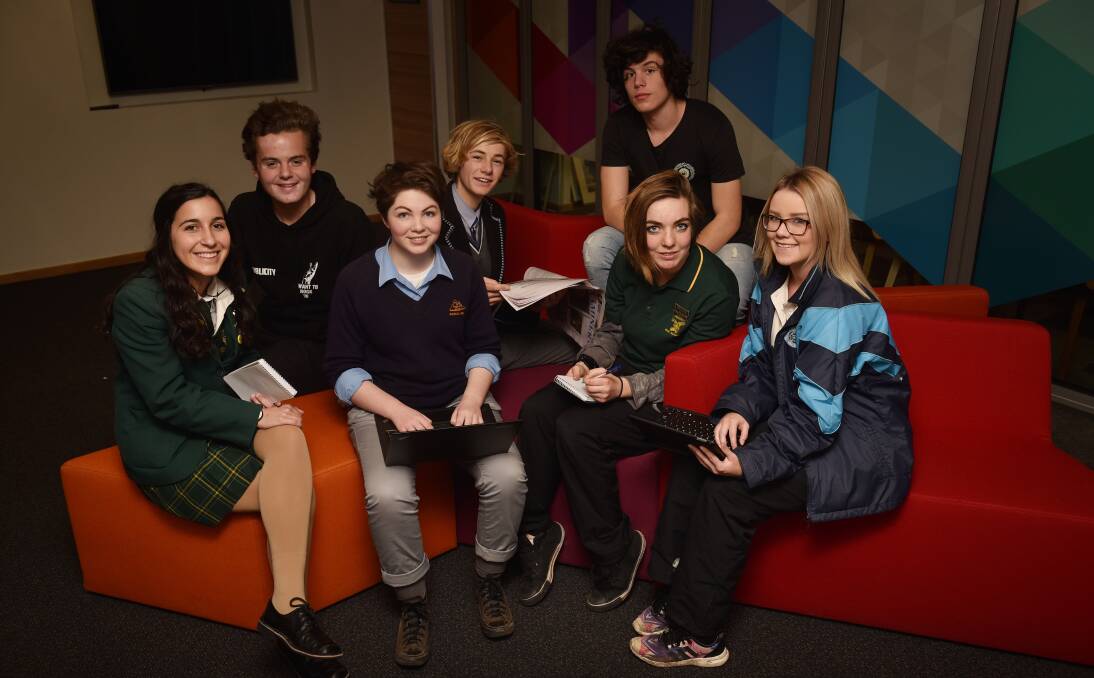 READY FOR ACTION: Selin Kaya, Monte Bovill, Ruby Wood, Jye Marshall, Kieren Gretschmann, Jessica Brown, and Emily Westgarth are some of the students who joined The Youth Network. Picture: Scott Gelston
