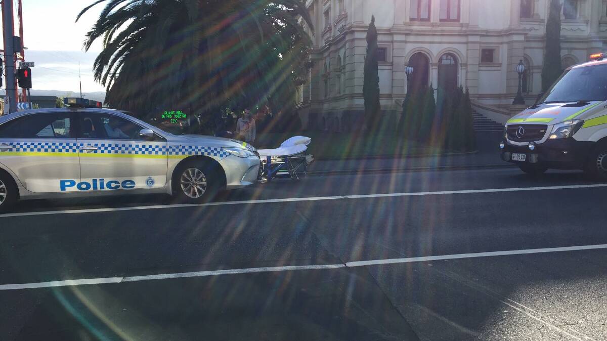 Police block off a section of Tamar Street. Picture: Stefan Boscia