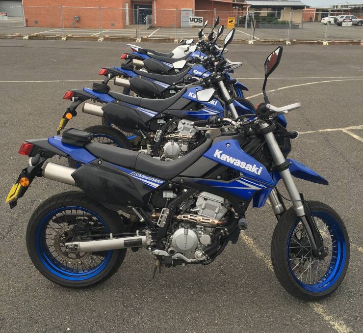Motorcycles stolen from a container stored at Prospect High School. Picture: Supplied