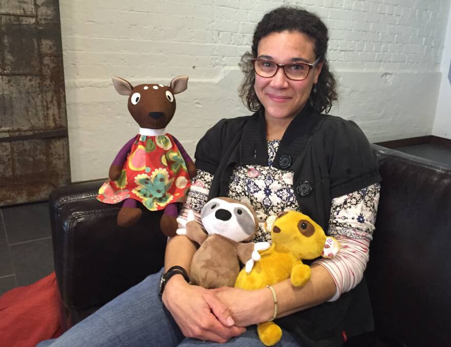CRAFT: Toymaker Aurore McLeod with her handmade toys from the Big Friends range and the plush range. Picture: Sarah Aquilina