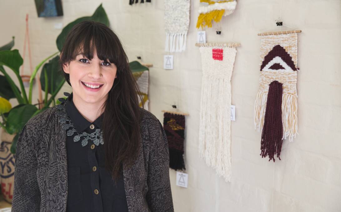 STITCHING: Town House Gallery owner and manager Meredith Ireland is tapping into people's creative sides through a knitting class. Picture: Nina Hamilton