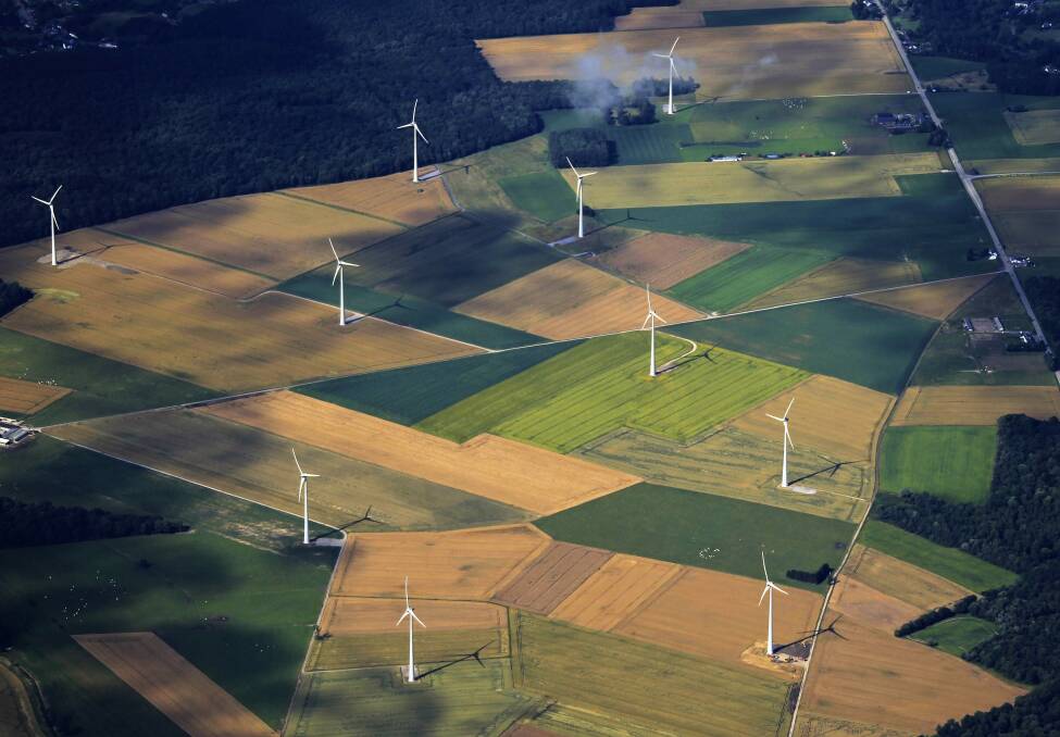 Wind turbines - a renewable energy source.