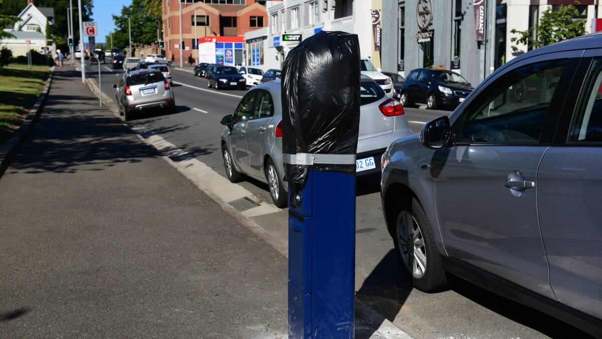NEW METERS: City of Launceston Council are installing parking meters between Margaret Street and Kings Bridge to address improved access to the area. Picture: PAUL SCAMBLER 