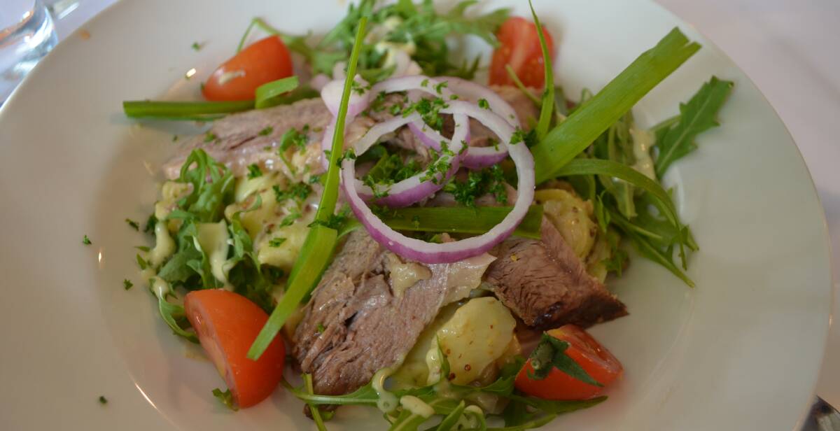 Home grown: Salade Bistro  $15 - a salad of warm beef, potatoes and greens with mustard shallot dressing. Bistro Camille is open for dinner from Monday to Saturday.