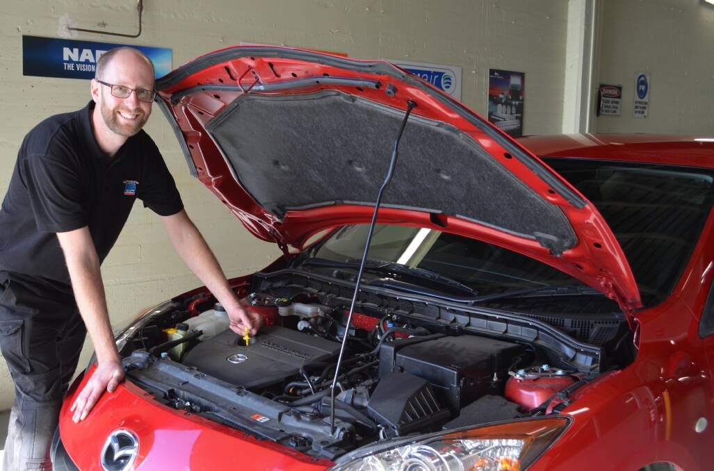 Anti-freeze: RACT AutoServe technician Chris Badenach can get your car ready for winter motoring  and keep you safe on the road - tyres, radiators, batteries, heaters and windscreen wipers can all suffer in the colder months.