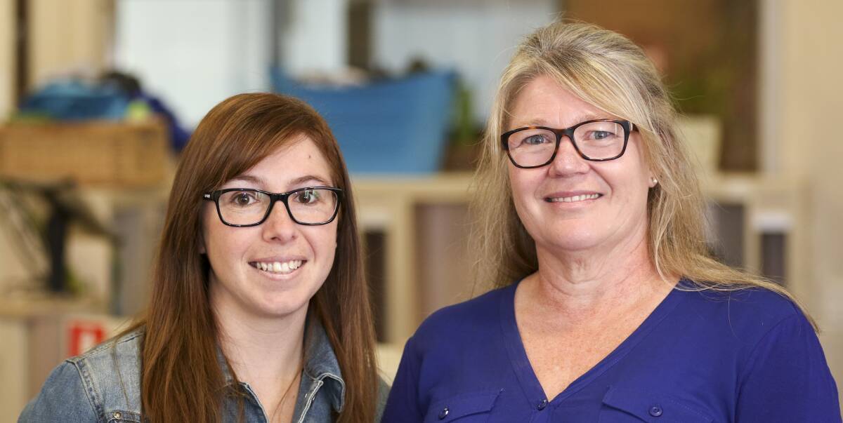 POSITIVE: Research results on the impact of the ASELCC Centre in the North-West was welcomed by Amanda Gundres, whose son uses the Centre, and Rural Clinical School research fellow Colleen Cheek.
