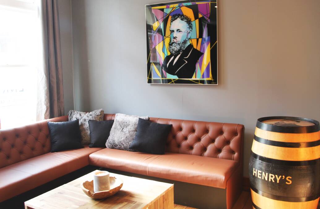 PICTURE PERFECT: A contemporary artwork of original Northern Club president Henry Ritchie adds to the opulent decor of the new wine bar and restaurant.
