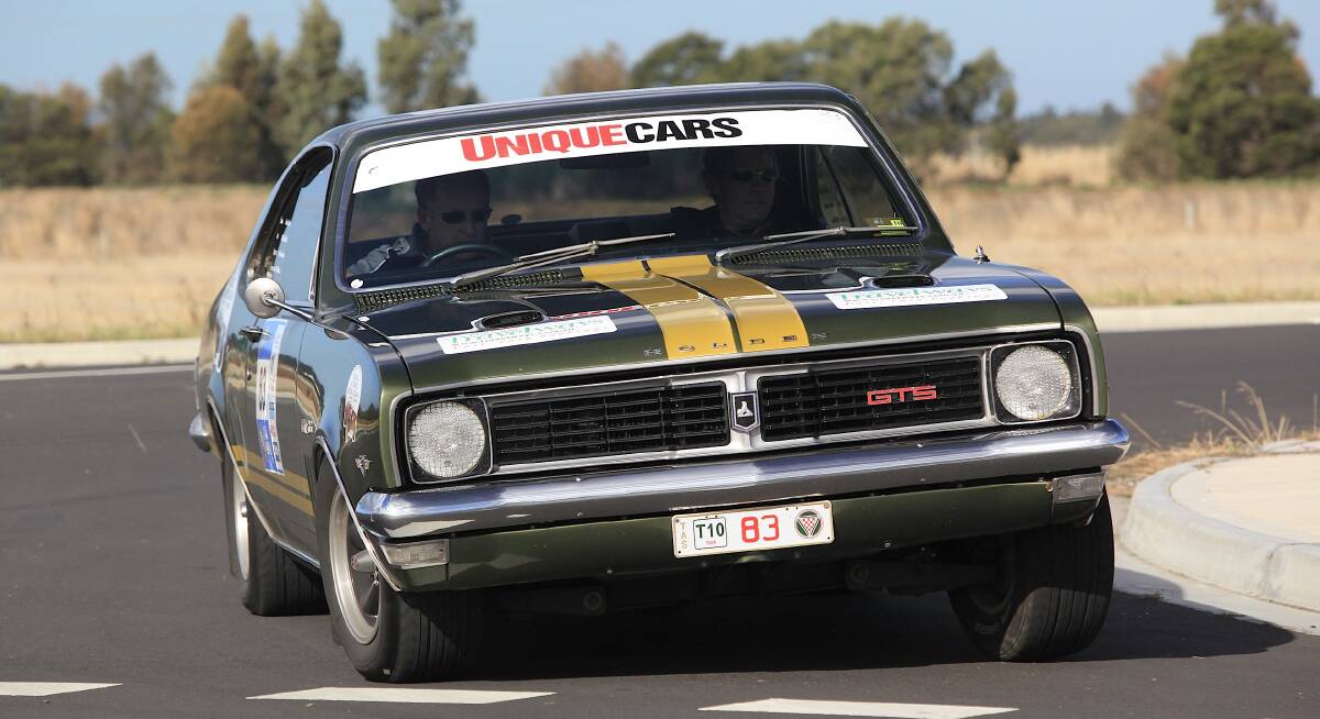 MUSCLE CAR: NAMT manager Phil Costello was co-driver in an HT 350 GTS Monaro with an Examiner reporter in Targa Tasmania.