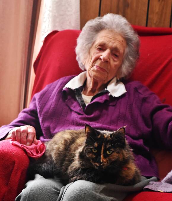 LAPPING IT UP: Doris Schowell, of Mowbray, and Bella the cat, who has the power to reduce stress, lower blood pressure and increase social interaction for her owner. Picture: Scott Gelston